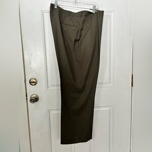 Haggar Men's Dark Brown Dress Pants